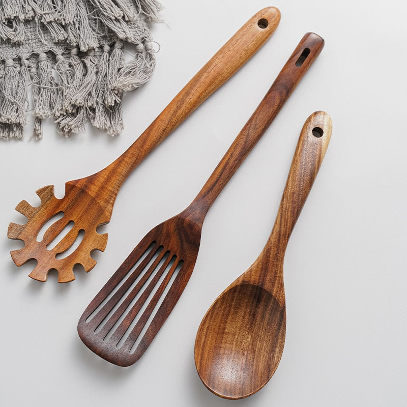 Acacia Wood Kitchen Tool Set