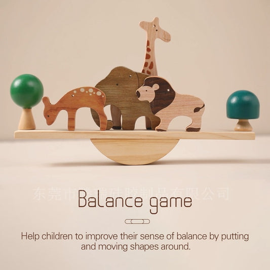 Wooden Animal Balance Blocks Toy for Children