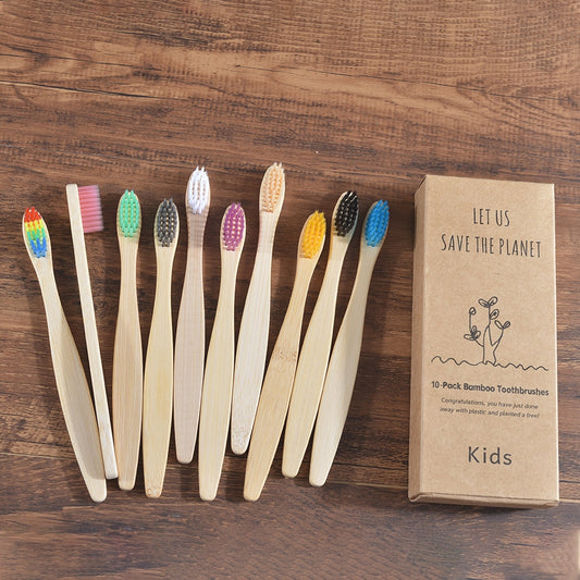 Kids Bamboo Toothbrush Set (10)